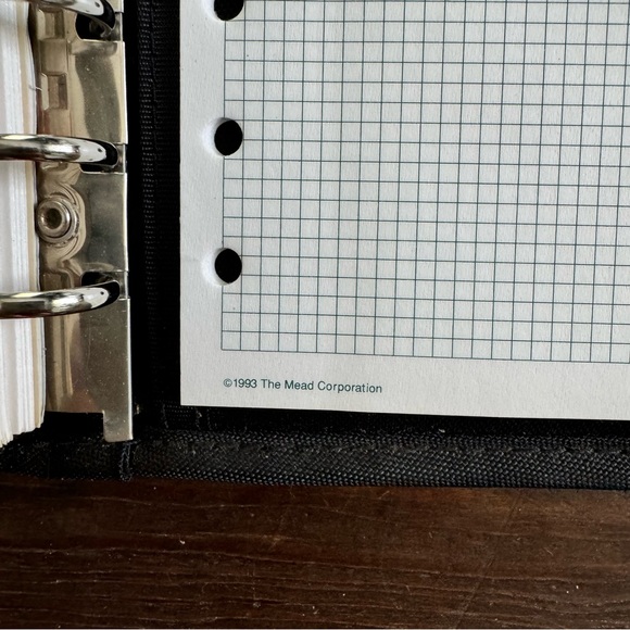 Five Star by Mead Mini Zippered Day Planner Binder Black 90s - Picture 7 of 9